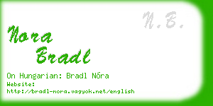 nora bradl business card